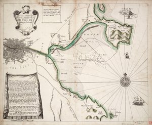 Carta corretta della città e del porto di Dublino, Irlanda da Charles Price