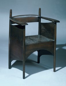 Poltrona progettata per le Argyle Street Tea Rooms, Glasgow, 1896 da Charles Rennie Mackintosh