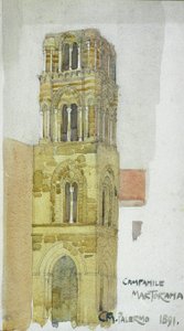 Campanile Martorama, Palermo, 1891 da Charles Rennie Mackintosh