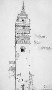 Campanile, Cattedrale di Pistoia, 1891 da Charles Rennie Mackintosh
