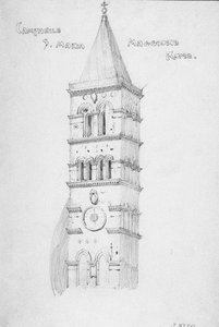 Campanile, S. Maria Maggiore, Roma, 1891 da Charles Rennie Mackintosh
