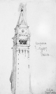 Campanile, S. Marco, Venezia, 1891 da Charles Rennie Mackintosh