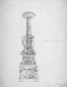 Candeliere (?), Museo di Napoli, 1891 da Charles Rennie Mackintosh