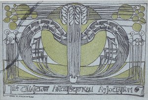 Programma della Conversazione per la Glasgow Architectural Association, 1894 da Charles Rennie Mackintosh