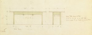 Progetto per un tavolo da pranzo e un tavolino da Charles Rennie Mackintosh