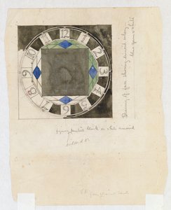 Progetto per un quadrante di orologio, per W.J. Bassett-Lowke da Charles Rennie Mackintosh