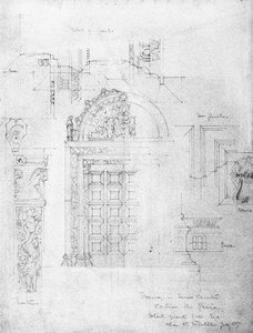 Portale nel piccolo chiostro, Certosa di Pavia, 1891 da Charles Rennie Mackintosh