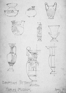 Ceramica Egizia, Museo di Napoli, 1891 da Charles Rennie Mackintosh