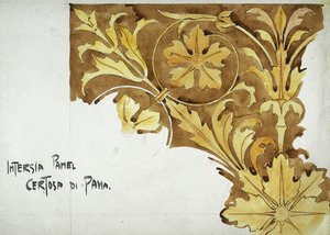 Pannello di intarsio, Certosa di Pavia, 1891 da Charles Rennie Mackintosh