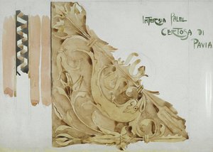 Pannello di intarsio, Certosa di Pavia, 1891 da Charles Rennie Mackintosh