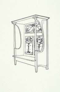 Disegno a linee di mobili (un armadio), c.1910