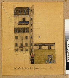 Londra, Elevazione dello Studio Proposto in Glebe Place e Upper Cheyne Walk da Charles Rennie Mackintosh