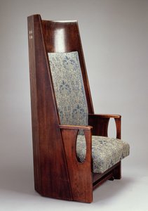 Una delle due poltrone per la camera blu, HousHill, Glasgow, 1905 da Charles Rennie Mackintosh