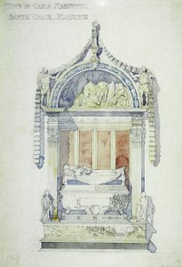Tomba di Carlo Marsuppini, Santa Croce, Firenze, 1891 da Charles Rennie Mackintosh