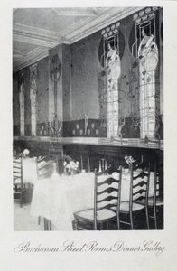 Parte del murale per Cranston Tearooms, Buchanan Street, Glasgow da Charles Rennie and MacDonald Mackintosh Margaret Mackintosh