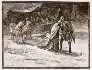La fuga di Matilda dal Castello di Oxford, illustrazione da 