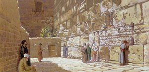 Il Muro del Pianto, a Gerusalemme, 1872 da Charles Robertson