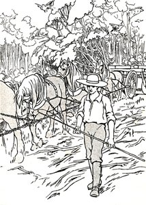 Un colono che sgombera la sua terra, 1912 da Charles Robinson
