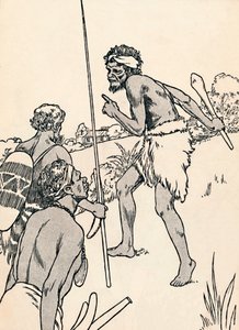 Uomini aborigeni che si avvicinano a una fattoria di coloni, 1912 da Charles Robinson