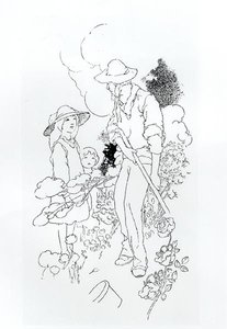Giardiniere al lavoro