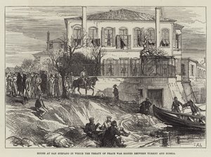 Casa a San Stefano in cui fu firmato il Trattato di Pace tra Turchia e Russia da Sir John Charles Robinson
