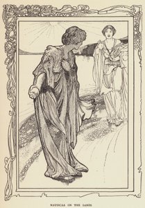 Nausicaa sulla spiaggia da Sir John Charles Robinson