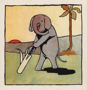 Nonsense: Elefante che gioca a cricket da Charles Robinson