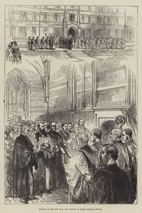 Inaugurazione della nuova sala e biblioteca del Keble College, Oxford da Sir John Charles Robinson