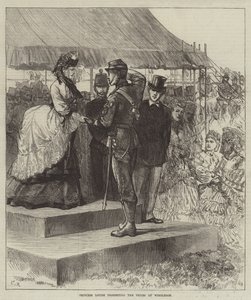 La principessa Louise che presenta i premi a Wimbledon da Sir John Charles Robinson