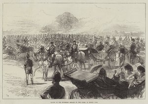 Rassegna della Household Brigade da parte della Regina, a Bushey Park da Sir John Charles Robinson
