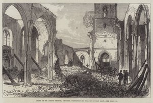 Rovine della Chiesa di San Giovanni, Croydon, distrutta dal fuoco domenica scorsa da Sir John Charles Robinson