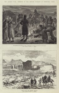 La guerra afgana, difesa della posizione britannica a Sherpore, Kabul da Sir John Charles Robinson