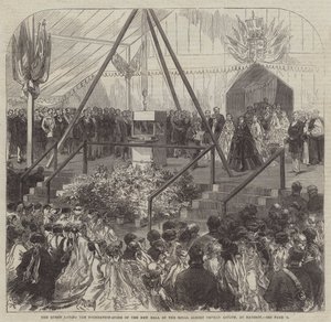 La Regina posa la prima pietra della nuova sala del Royal Albert Orphan Asylum, a Bagshot da Sir John Charles Robinson