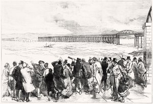 Il Ponte di Tay come appariva lunedì 29 dicembre alle dieci (incisione) da Charles Robinson