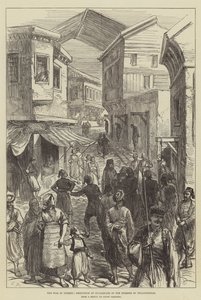 La guerra in Turchia, esecuzione di bulgari nelle strade di Filippopoli da Sir John Charles Robinson