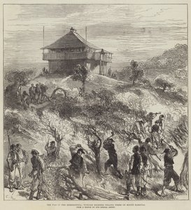 La guerra in Erzegovina, soldati turchi che abbattono alberi sul Monte Karaula da Sir John Charles Robinson