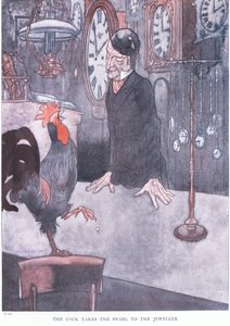 Il gallo porta la perla al gioielliere da Charles Robinson