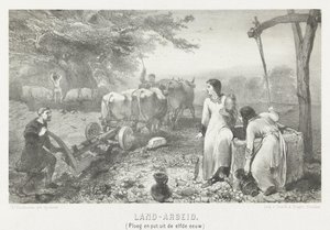 Lavoro agricolo (aratro e pozzo dell