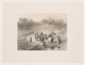 Cavalieri in un paesaggio dunale