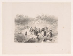 Cavalieri in un paesaggio di dune da Charles Rochussen