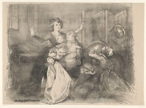 Scena dal dramma teatrale Maria Antonietta (Manifesti di balletti e spettacoli teatrali rappresentati nel Teatro Comunale di Amsterdam) da Charles Rochussen