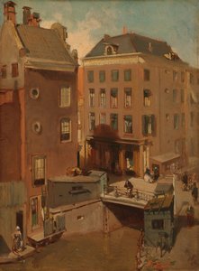 Il ponte Osjessluis vicino a Kalverstraat ad Amsterdam da Charles Rochussen