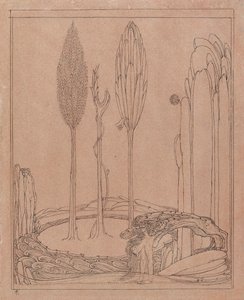 Accovacciato vicino al margine, fine 19° secolo da Charles S Ricketts