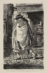 Una Figura Incappucciata che Passa per la Strada (al Tempo della Peste a Londra)