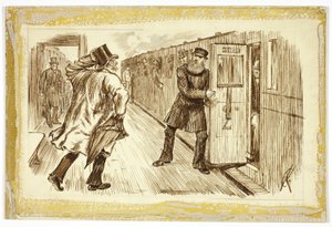 Uomo che prende il treno da Charles Samuel Keene