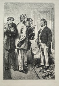 Il nostro tacchino di Natale, il signor Bobsby preoccupato, 1868 da Charles Samuel Keene