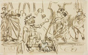 Studio per la pagina del titolo, da Punch, Volume 55 da Charles Samuel Keene