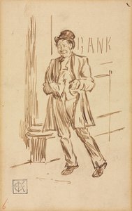 Studio di un Uomo Ubriaco che Passa una Banca