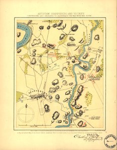 Antietam Sharpsburg e dintorni. Costruito e inciso per illustrare "La guerra con il Sud" LOC 99447381