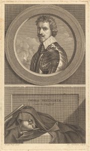 Thomas Wentworth, Conte di Strafford da Charles Simonneau after Adriaen van der Werff after Sir Anthony van Dyck